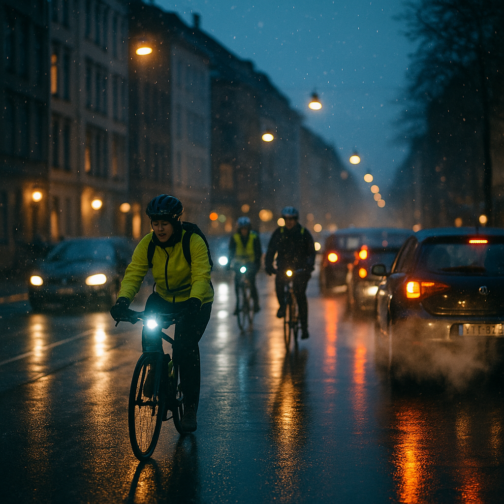 Vinterpendling: rolig tur gennem mørke og glat føre